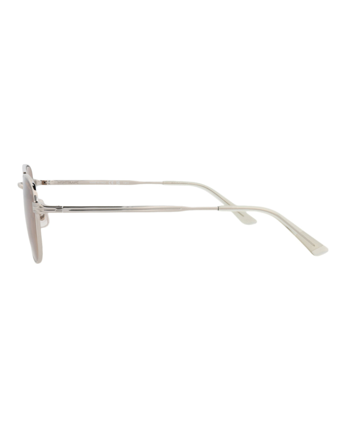 Montblanc Montblanc Mens Aviator Silver Silver Brown Fashion Designer Eyewear