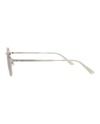 Montblanc Montblanc Mens Aviator Silver Silver Brown Fashion Designer Eyewear
