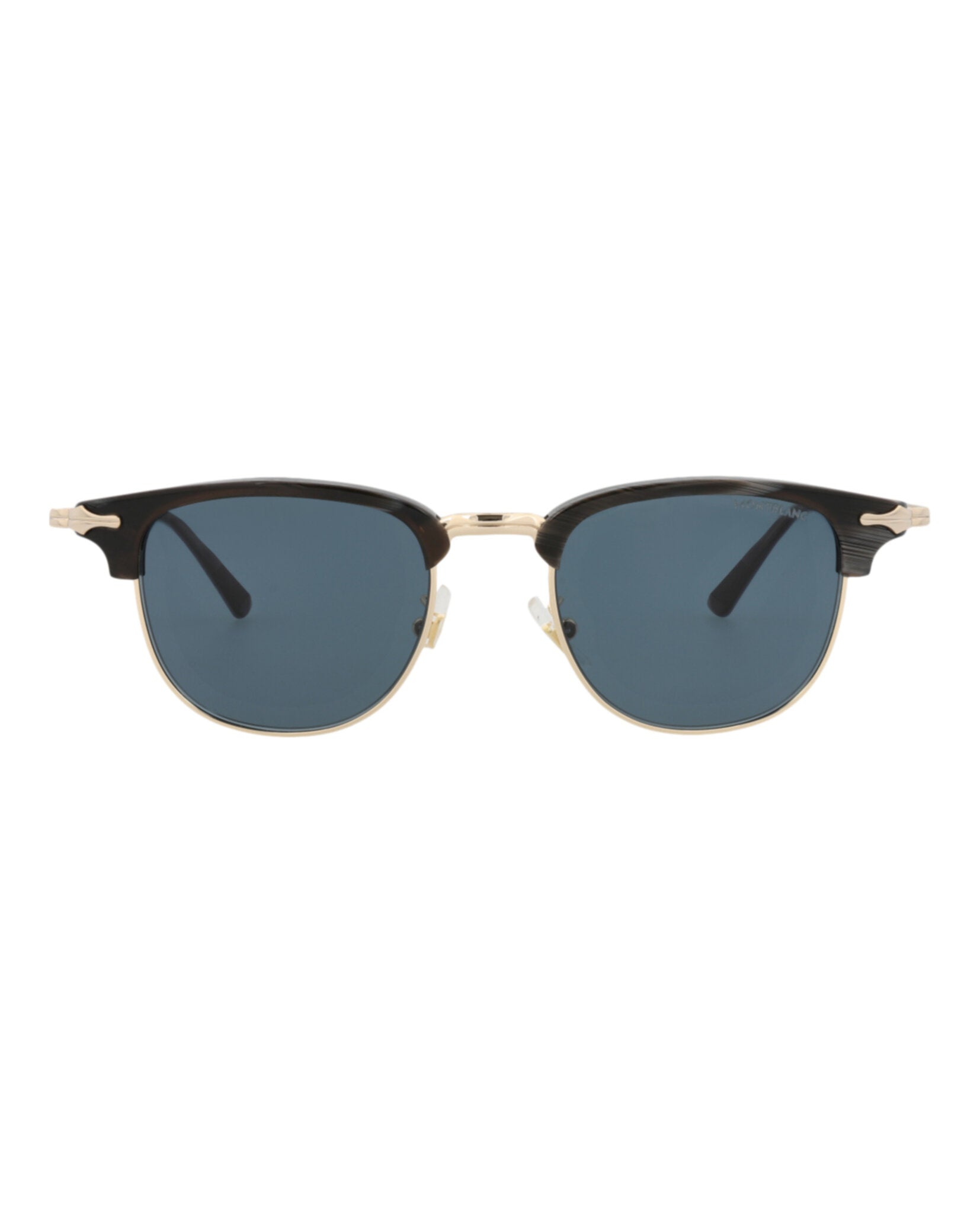 Montblanc Montblanc Mens Square/Rectangle Grey Gold Blue Fashion Designer Eyewear