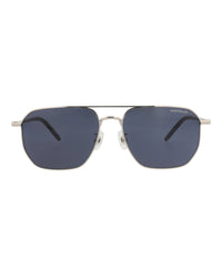 Montblanc Montblanc Mens Aviator Silver Black Blue Fashion Designer Eyewear