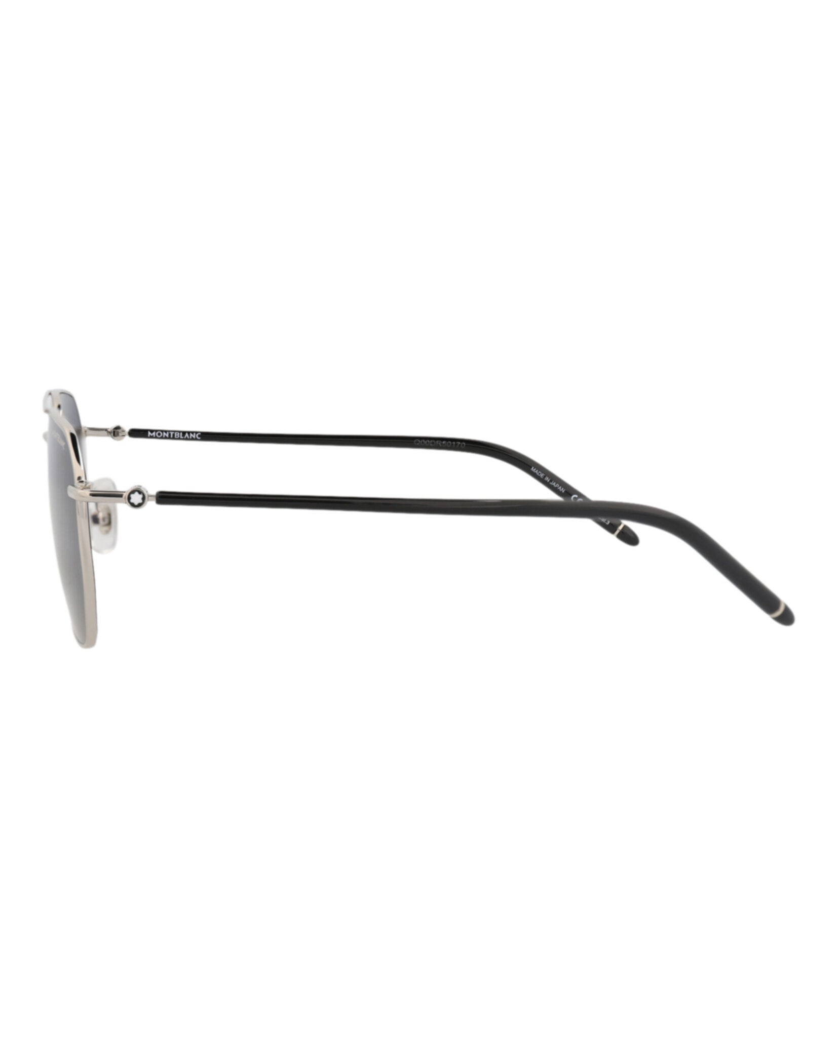 Montblanc Montblanc Mens Aviator Silver Black Blue Fashion Designer Eyewear