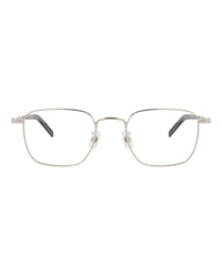 Montblanc Mens Square/Rectangle Silver Silver Transparent Fashion Designer Eyewear