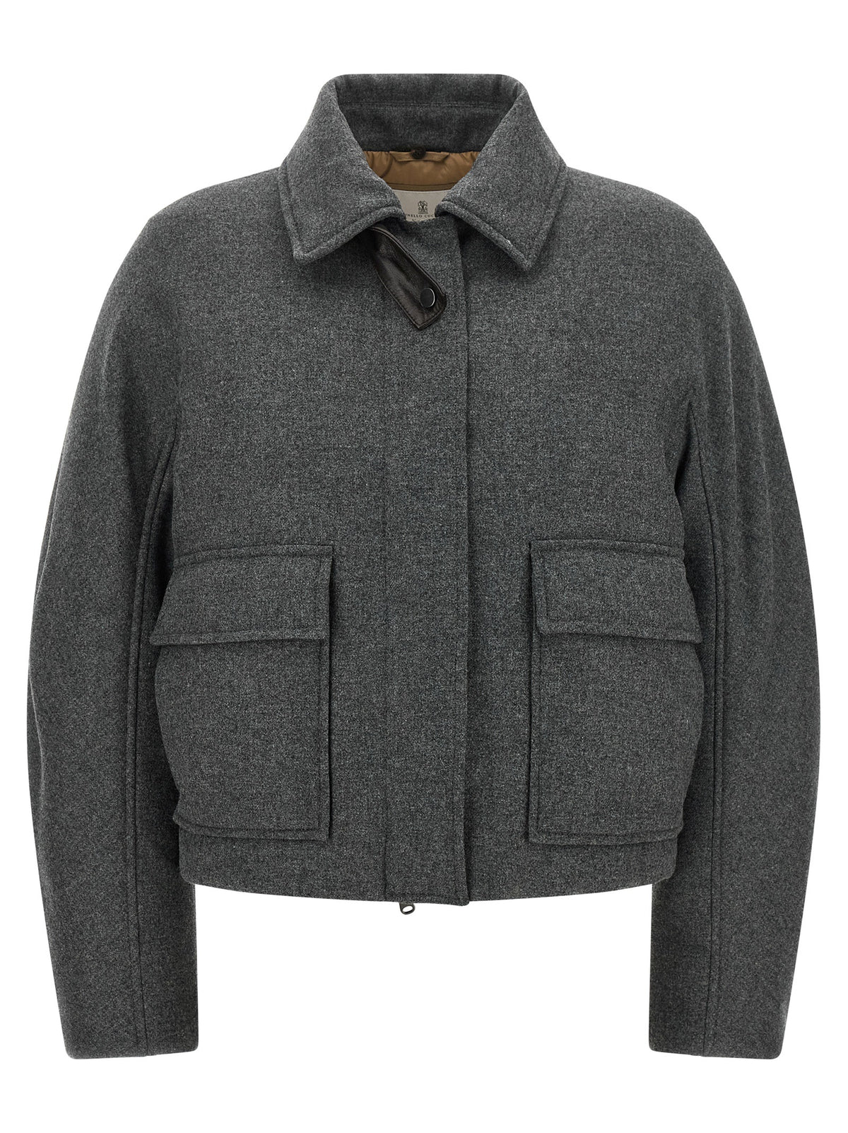 Brunello Cucinelli Women Shearling Collar Cropped Jacket
