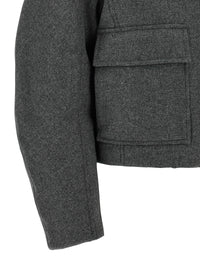 Brunello Cucinelli Women Shearling Collar Cropped Jacket