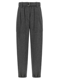 Brunello Cucinelli Women Grey 'Loose Cargo' Pants