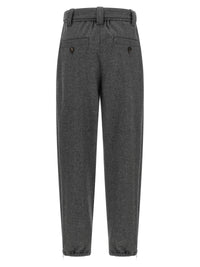 Brunello Cucinelli Women Grey 'Loose Cargo' Pants