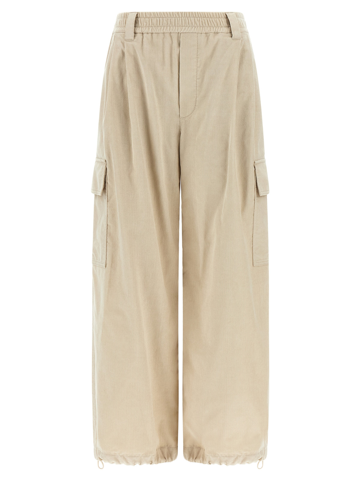 Brunello Cucinelli Women Beige 'Baggy Cargo' Pants