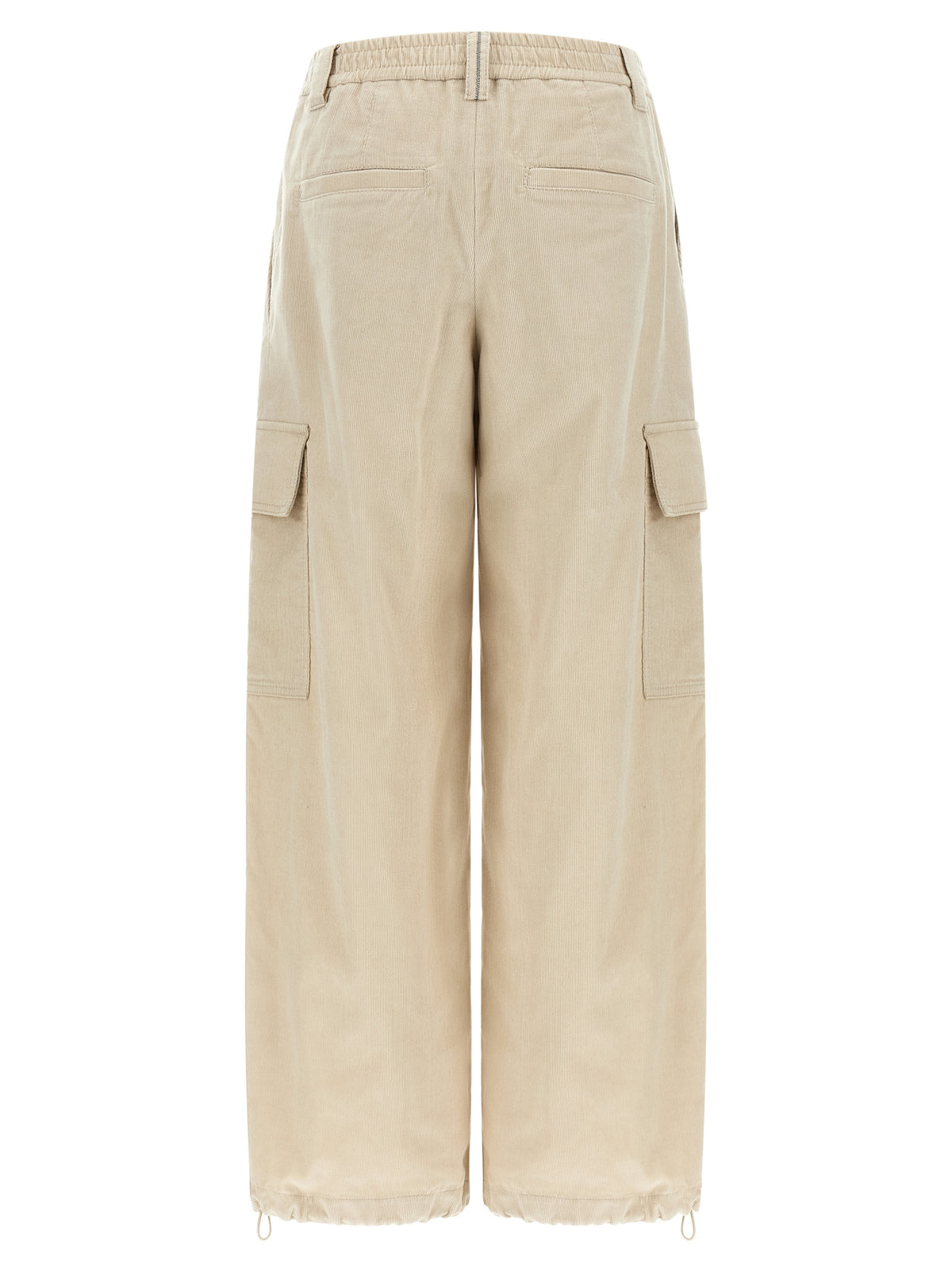 Brunello Cucinelli Women Beige 'Baggy Cargo' Pants