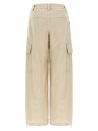 Brunello Cucinelli Women Beige 'Baggy Cargo' Pants