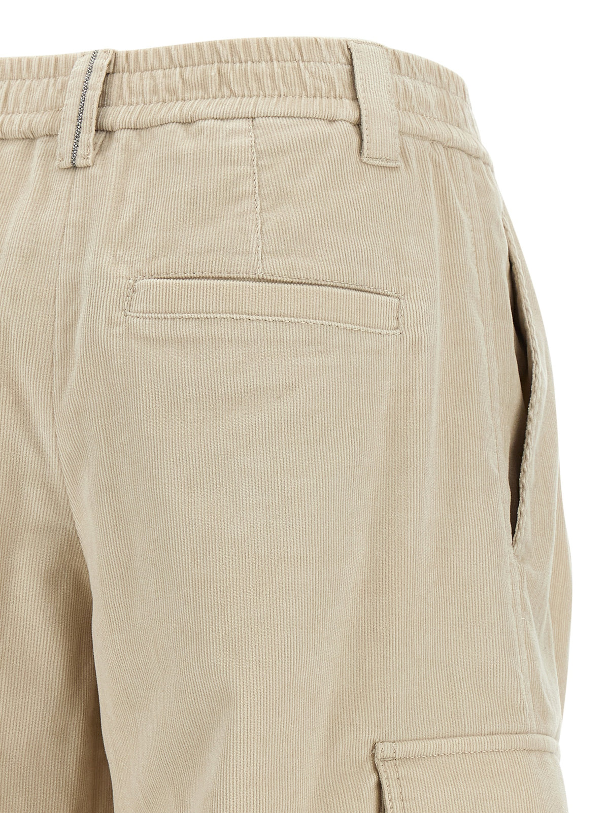 Brunello Cucinelli Women Beige 'Baggy Cargo' Pants