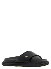 MOSCHINO Moschino Men Leather Sabots With Logo