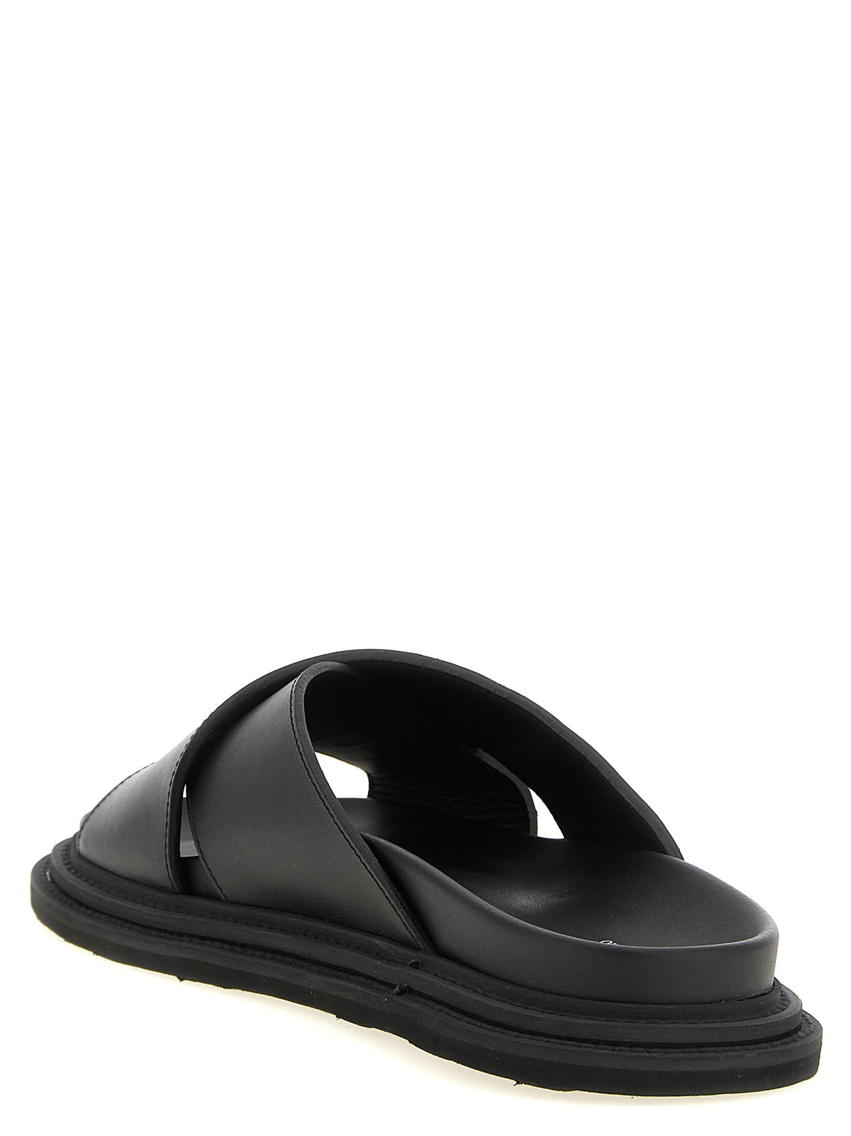 MOSCHINO Moschino Men Leather Sabots With Logo