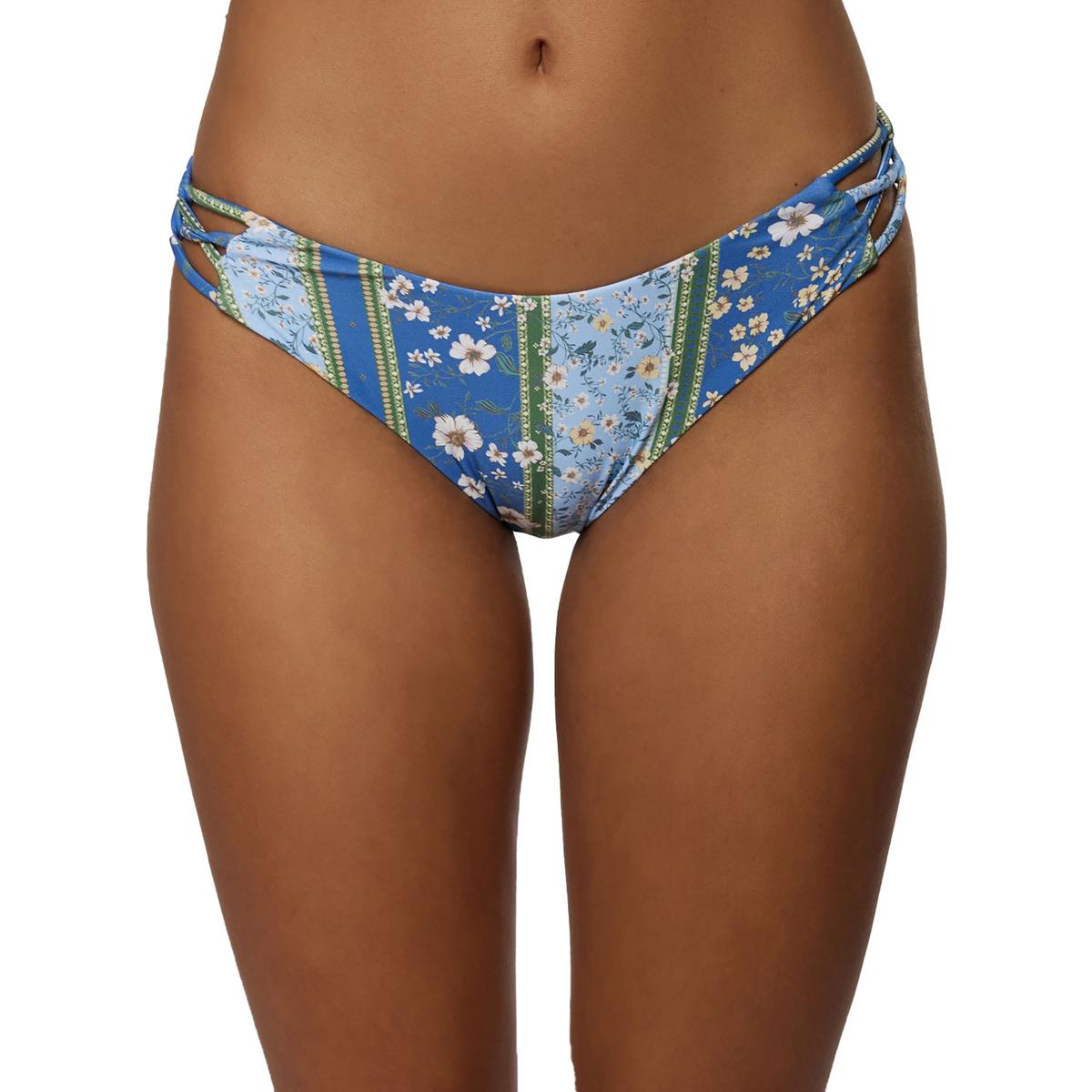Womens Floral Cut-Out Swim Bottom Separates