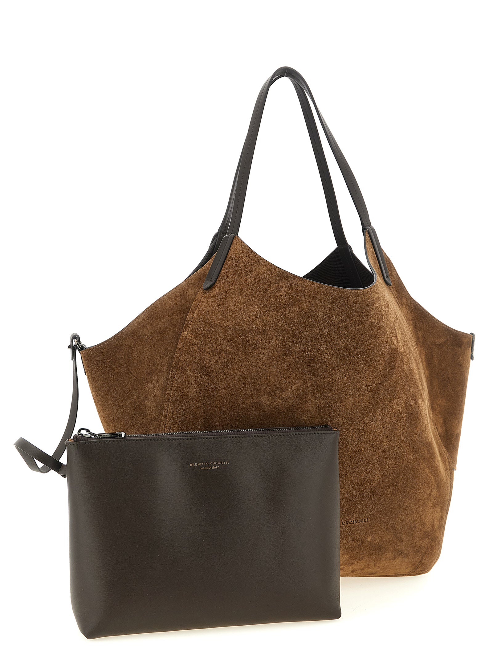 BRUNELLO CUCINELLI Brunello Cucinelli Women Reversible Lizard Effect Leather Duo Shopping Bag