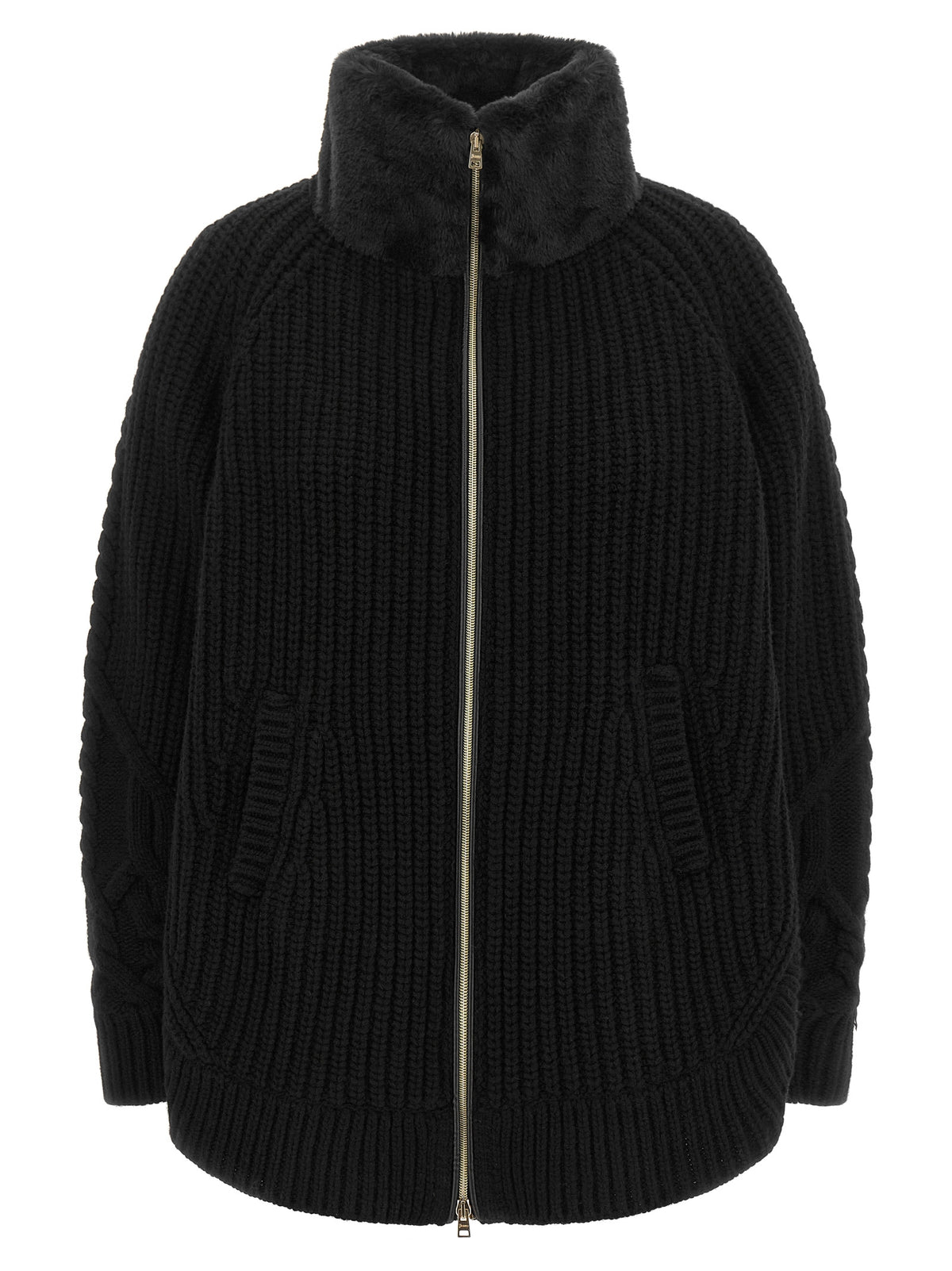 Herno Women Cardigan With Fur Insert
