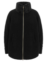 Herno Women Cardigan With Fur Insert