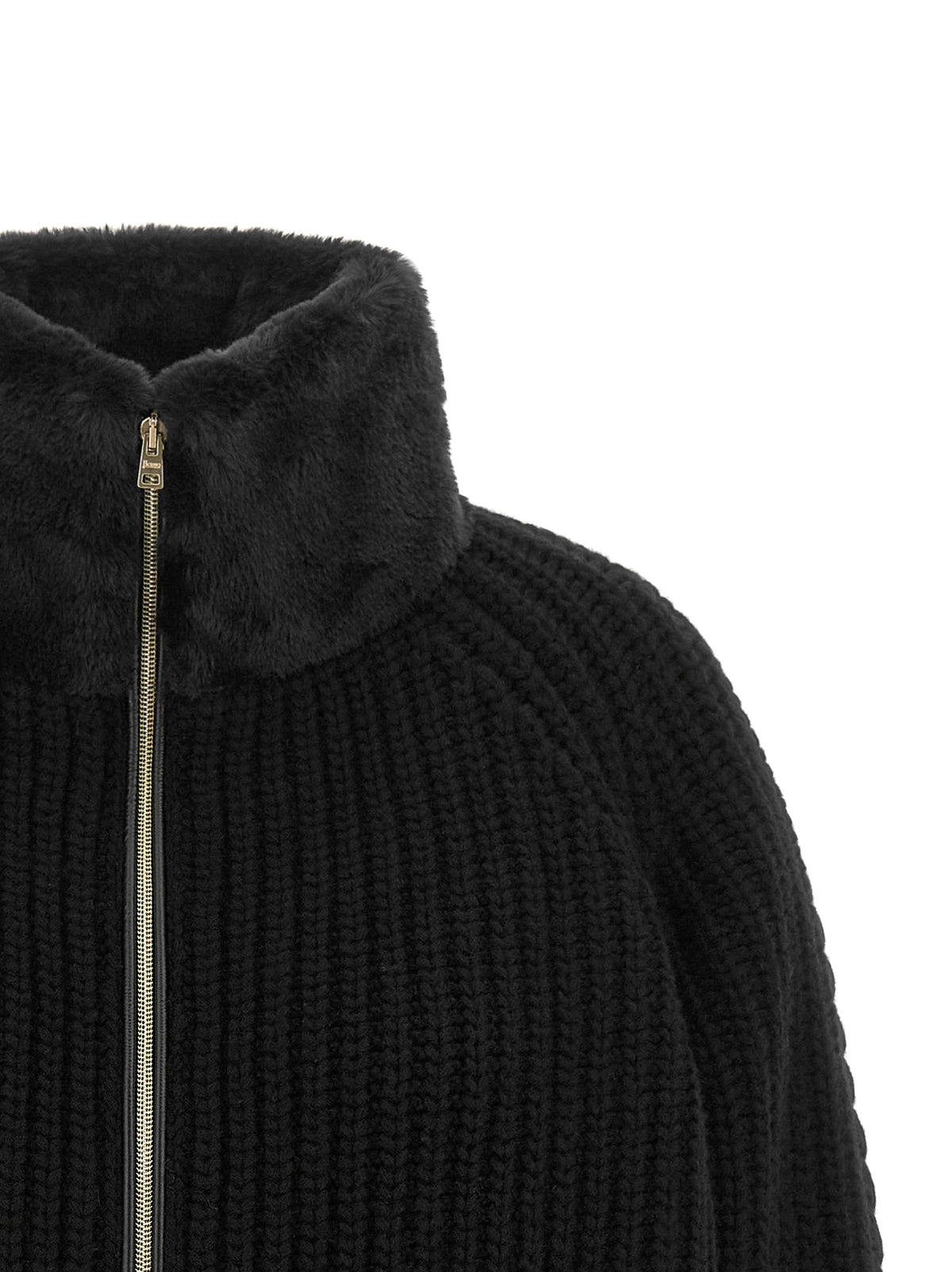 Herno Women Cardigan With Fur Insert
