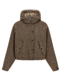 Brunello Cucinelli Women Donegal Tweed Down Jacket