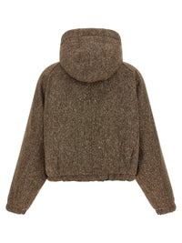 Brunello Cucinelli Women Donegal Tweed Down Jacket