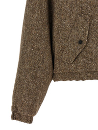 Brunello Cucinelli Women Donegal Tweed Down Jacket