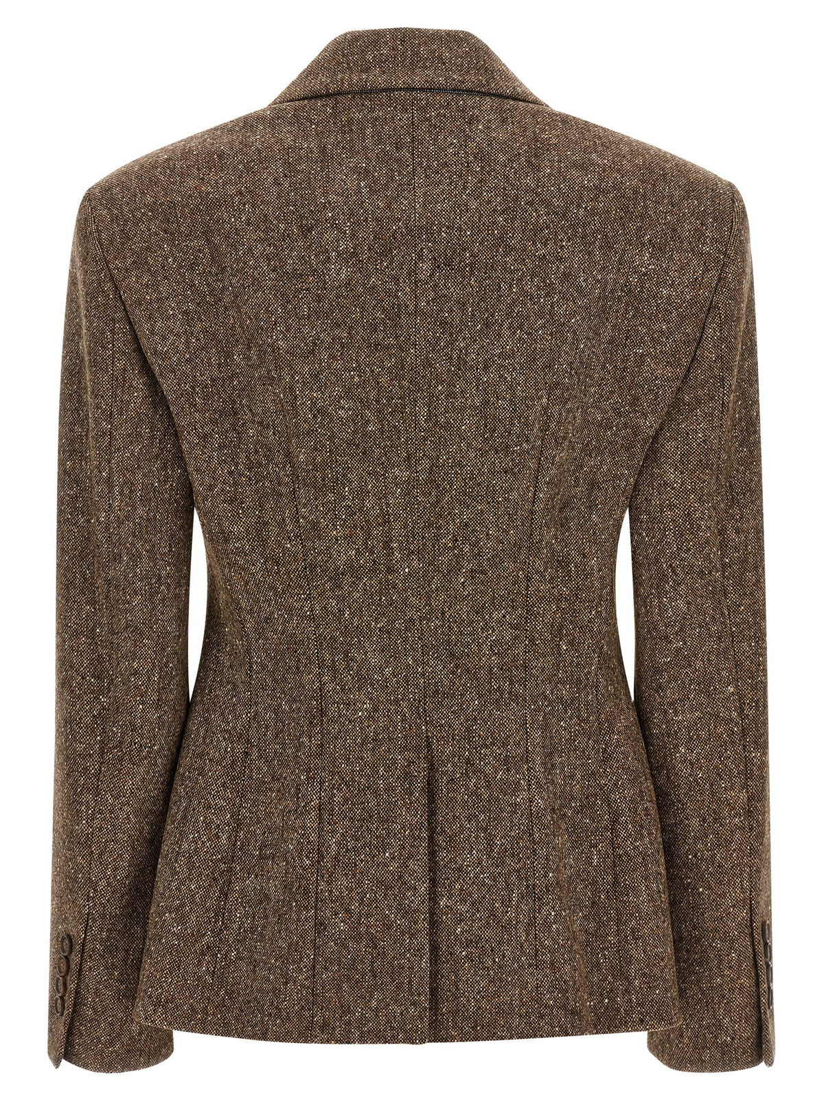 Brunello Cucinelli Women Donegal Wool Double-Breasted Blazer