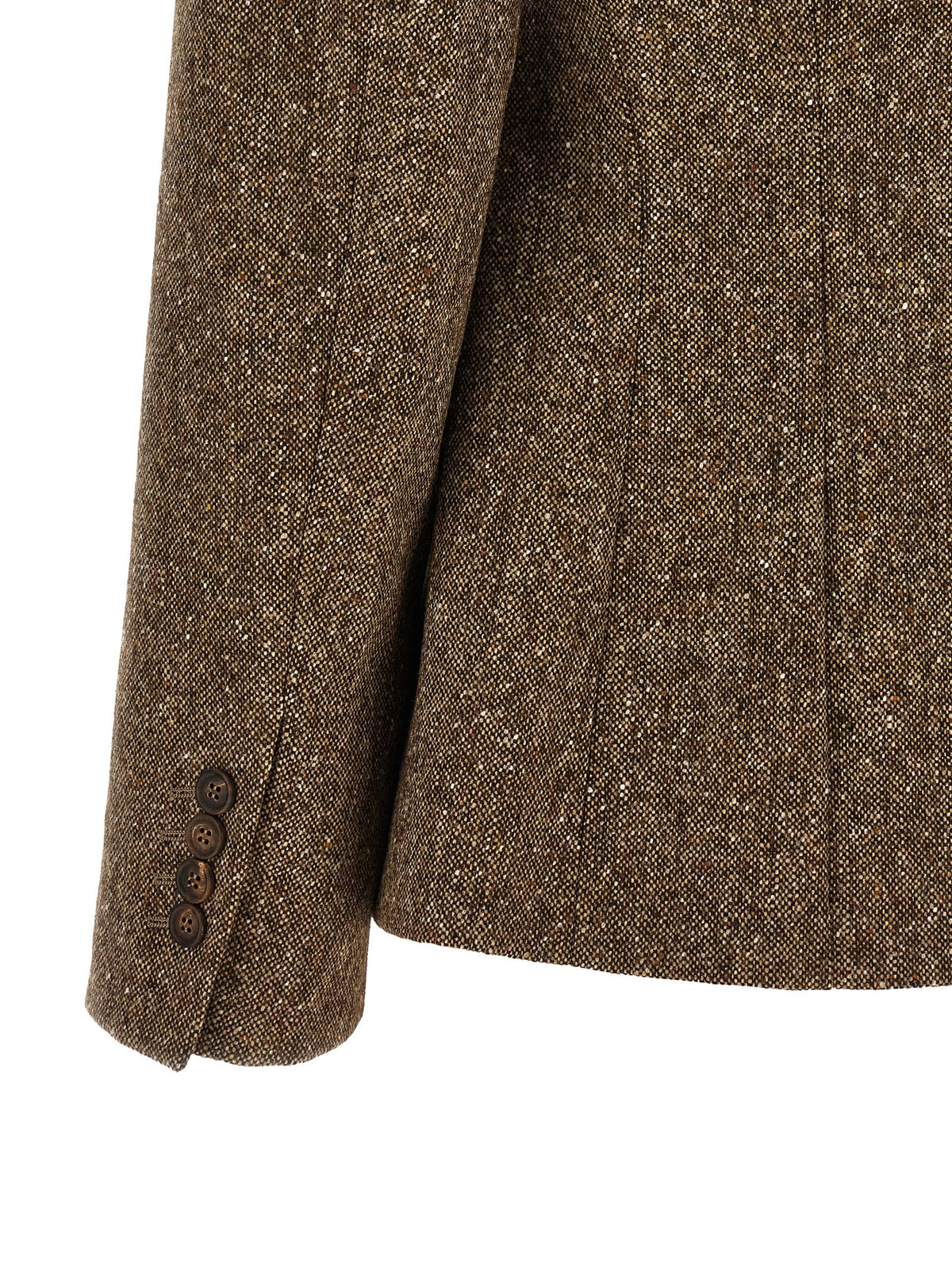 Brunello Cucinelli Women Donegal Wool Double-Breasted Blazer