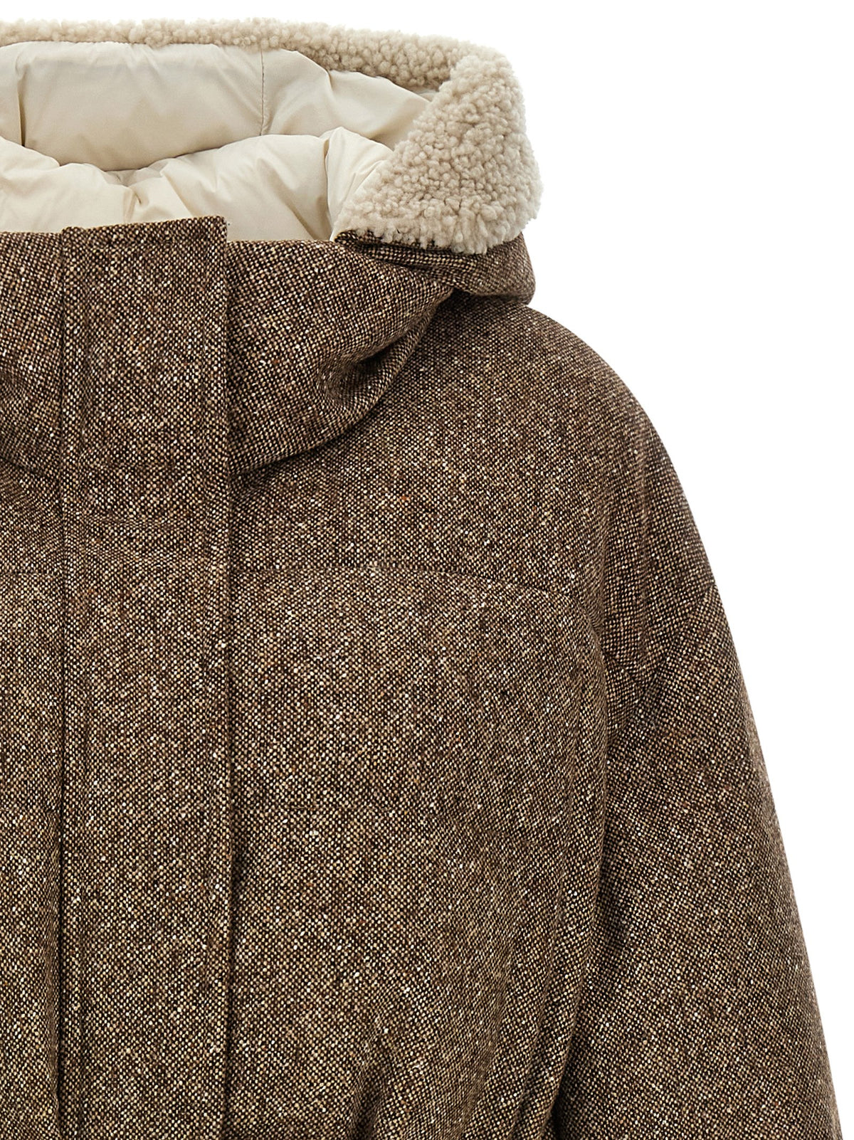 Brunello Cucinelli Women 'Shiny Zipper Pull' Down Jacket
