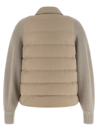 Brunello Cucinelli Women 'Shiny Flap Detail' Down Jacket