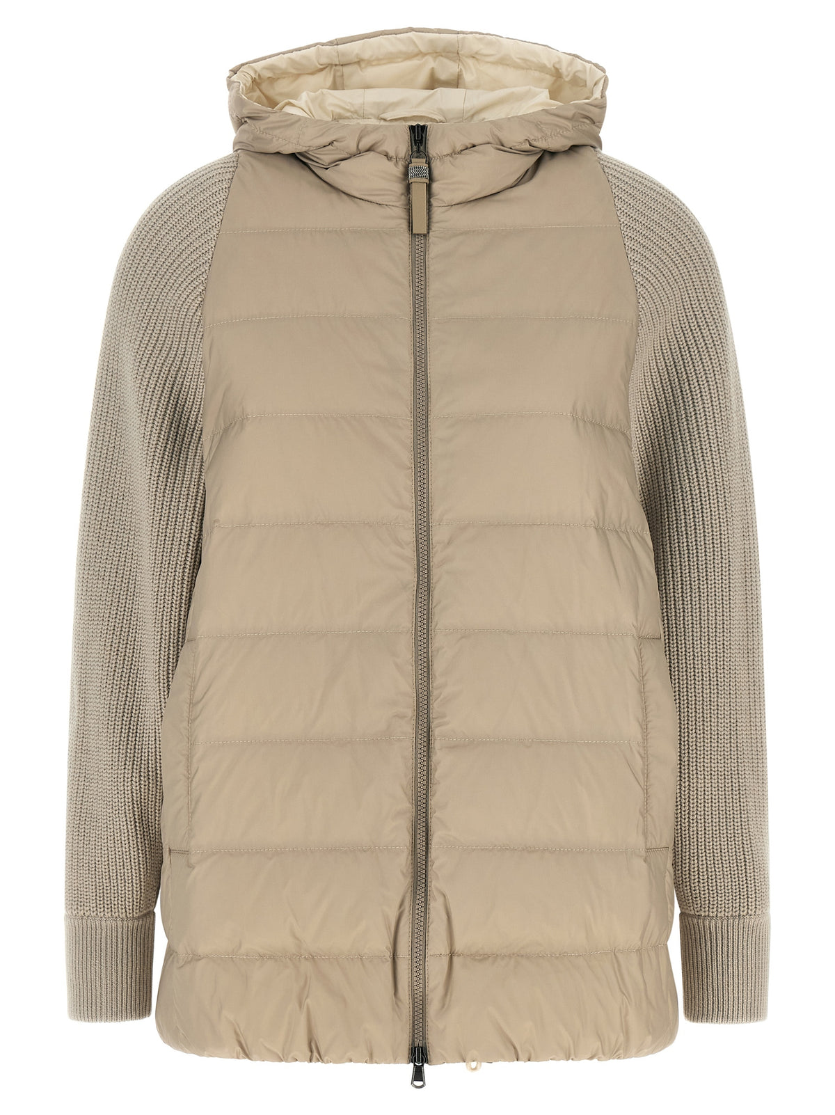 Brunello Cucinelli Women 'Shiny Zipper Pull' Down Jacket