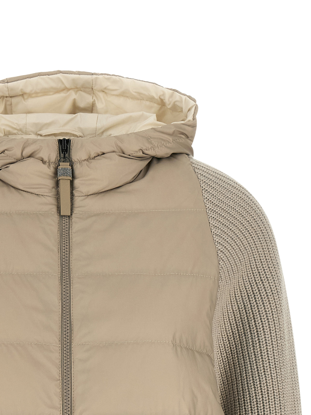 Brunello Cucinelli Women 'Shiny Zipper Pull' Down Jacket