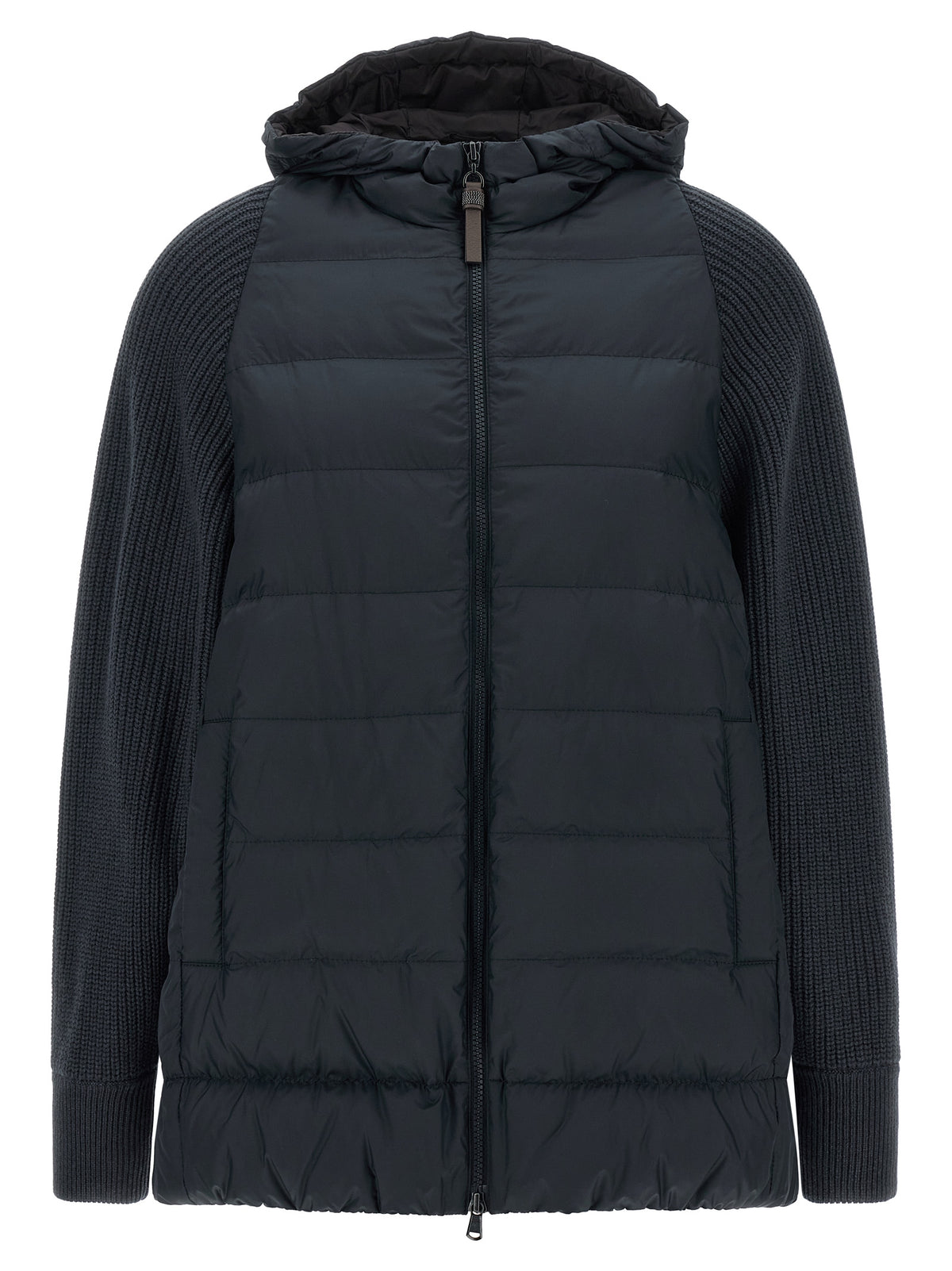 Brunello Cucinelli Women 'Shiny Zipper Pull' Down Jacket