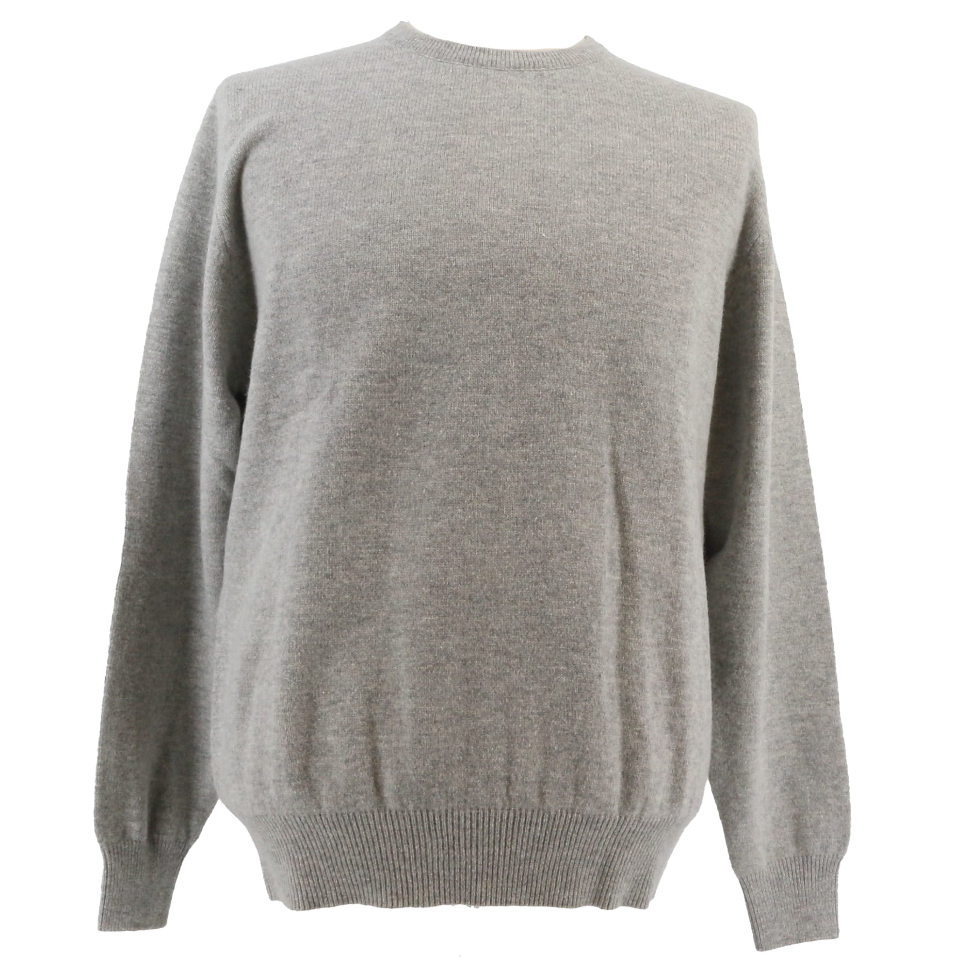 Maglierie di Perugia Cashmere Blend Mens Grey Crewneck Sweater-XXL