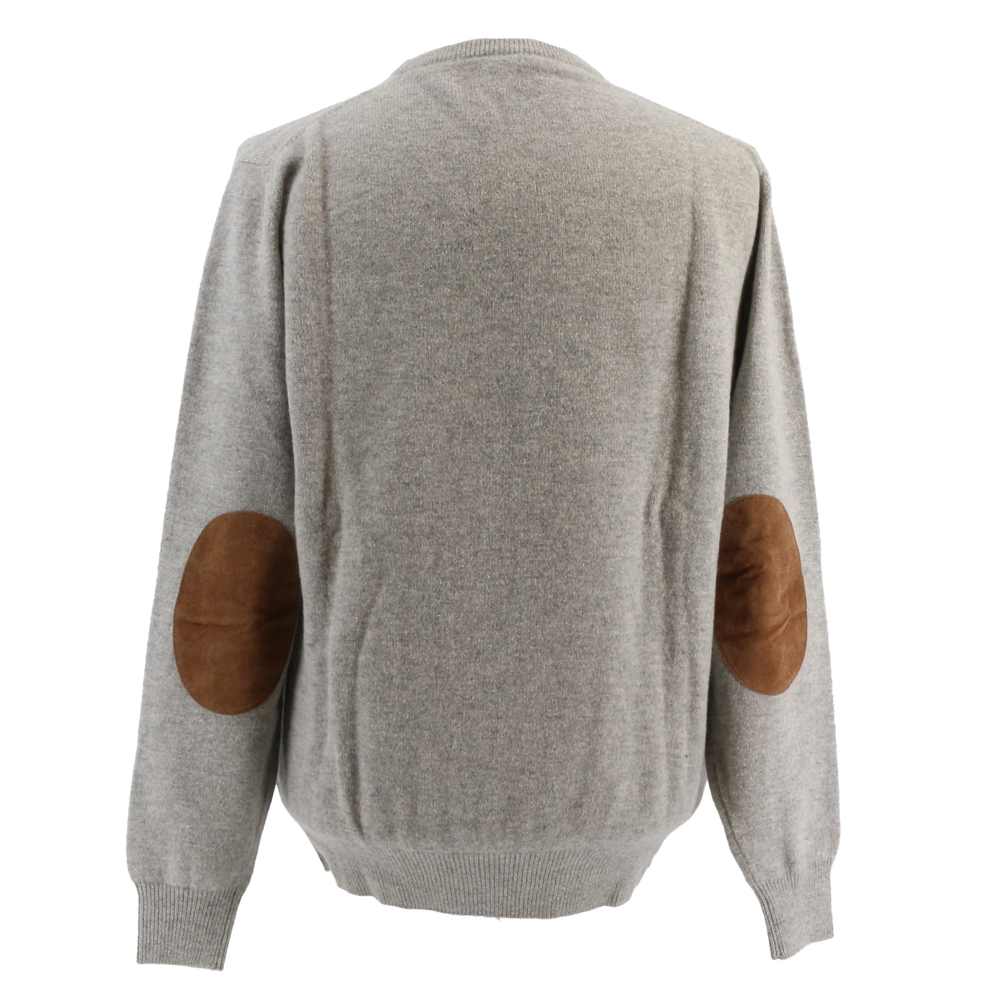 Maglierie di Perugia Cashmere Blend Mens Grey Crewneck Sweater-XXL