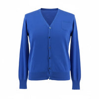 Maglierie di Perugia Cotton Silk Blend Mens Electric Blue Cardigan