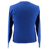 Maglierie di Perugia Cotton Silk Blend Mens Electric Blue Cardigan