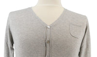 Maglierie di Perugia Cotton Silk Blend Mens Grey Cardigan