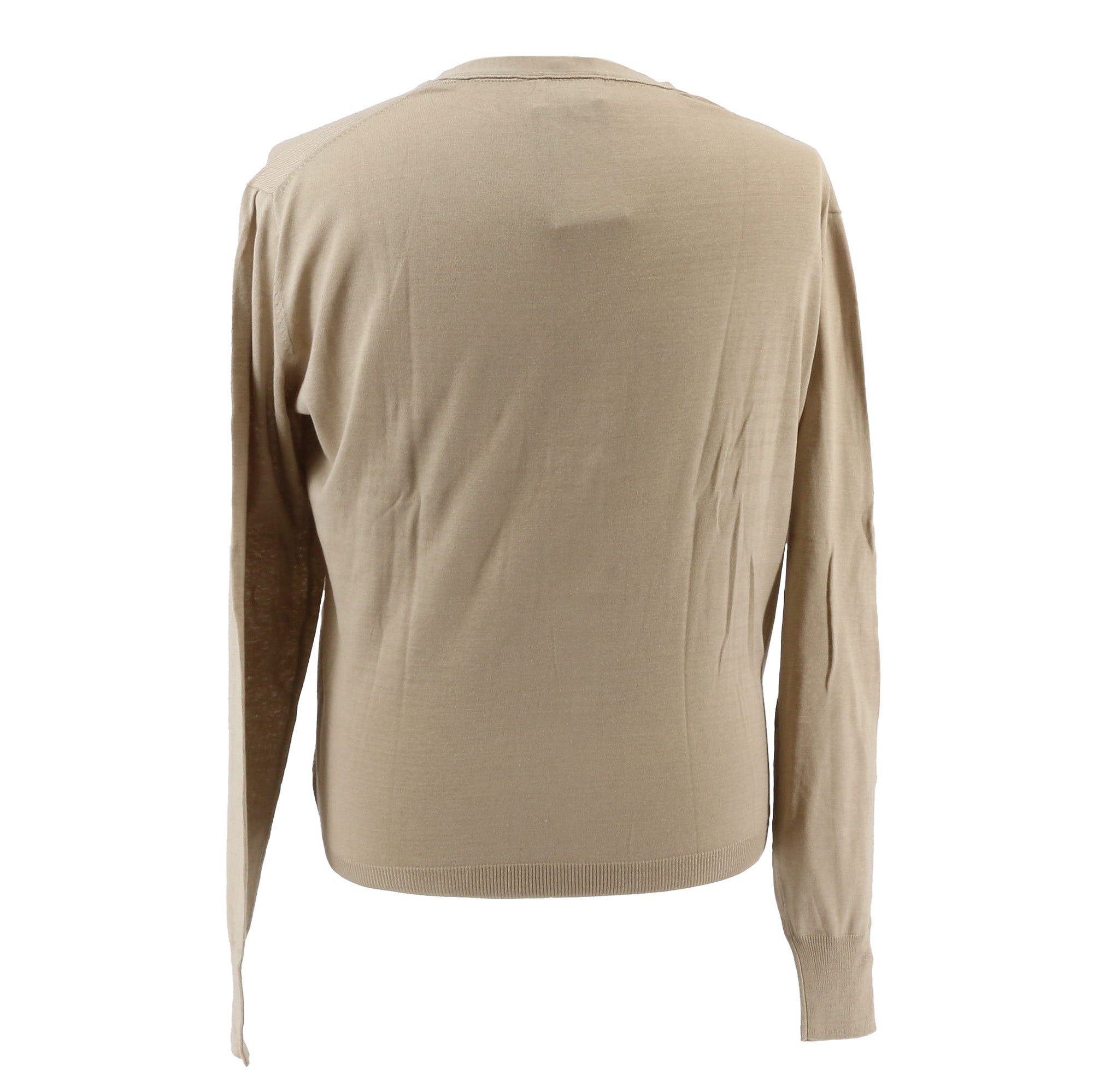 Maglierie di Perugia Cotton Silk Blend Mens Beige Cardigan-XL