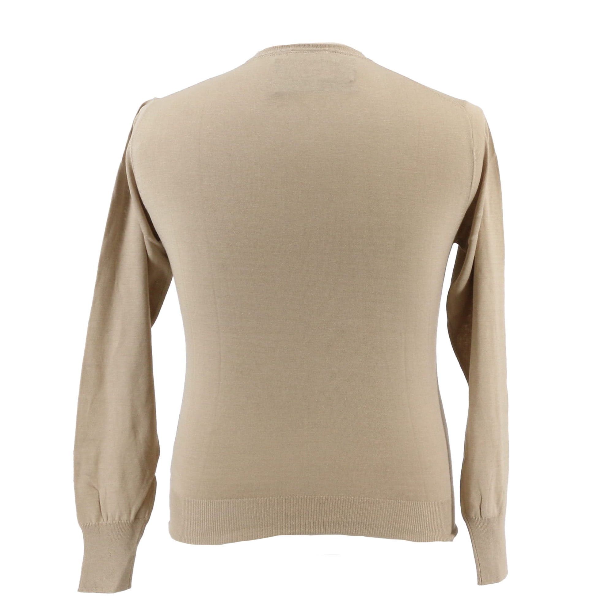 Maglierie di Perugia Cashmere Silk Blend Mens Blue V-Neck Sweater-XS