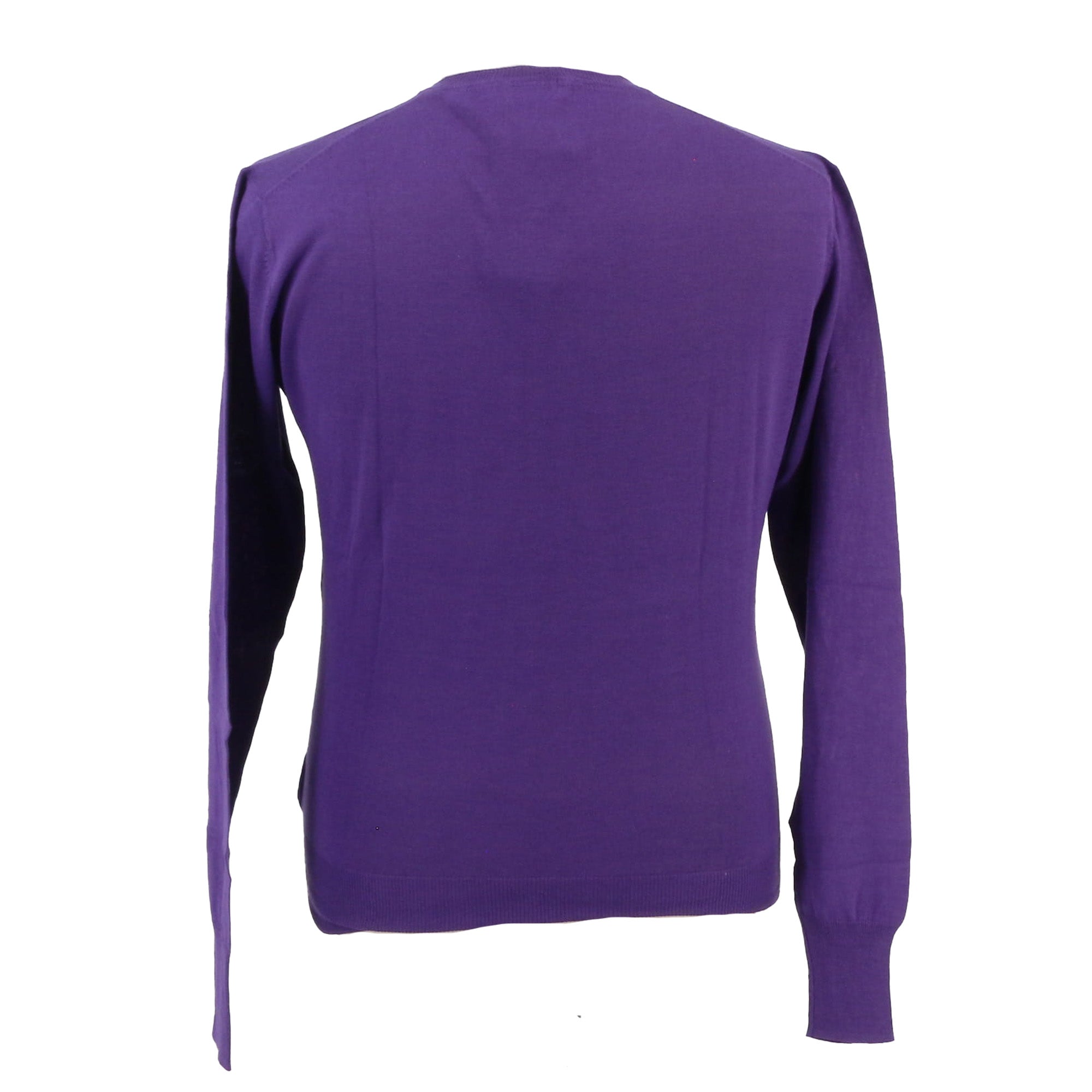 Maglierie di Perugia Cashmere Silk Blend Mens Purple V-Neck Sweater-S