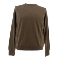 Maglierie di Perugia Cashmere Silk Blend Mens Brown Crewneck Sweater-XL