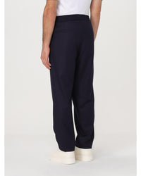 Brunello Cucinelli Woolen Trousers Relaxed Fit Men Blue 1 Pants