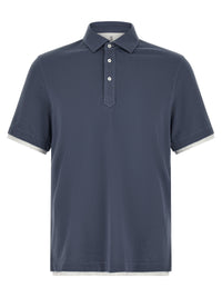 BRUNELLO CUCINELLI Brunello Cucinelli Men Double Layer Polo Shirt