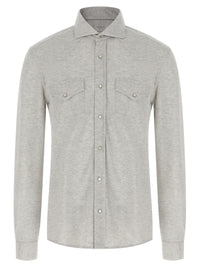 BRUNELLO CUCINELLI Brunello Cucinelli Men Piqué Cotton Shirt