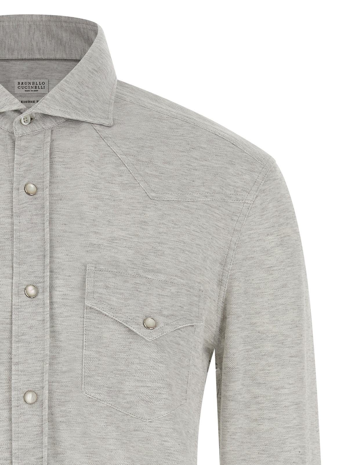 BRUNELLO CUCINELLI Brunello Cucinelli Men Piqué Cotton Shirt