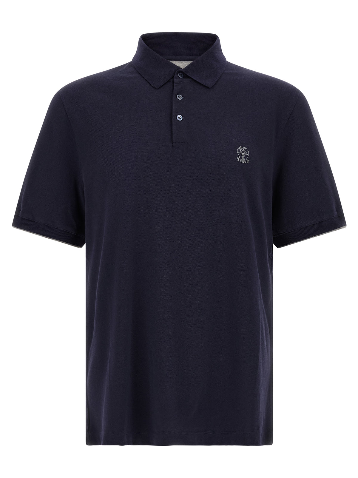 Brunello Cucinelli Men Logo Piqué Polo Shirt
