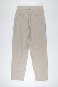 Brunello Cucinelli Linen Blend Pleated Relaxed Fit Trousers