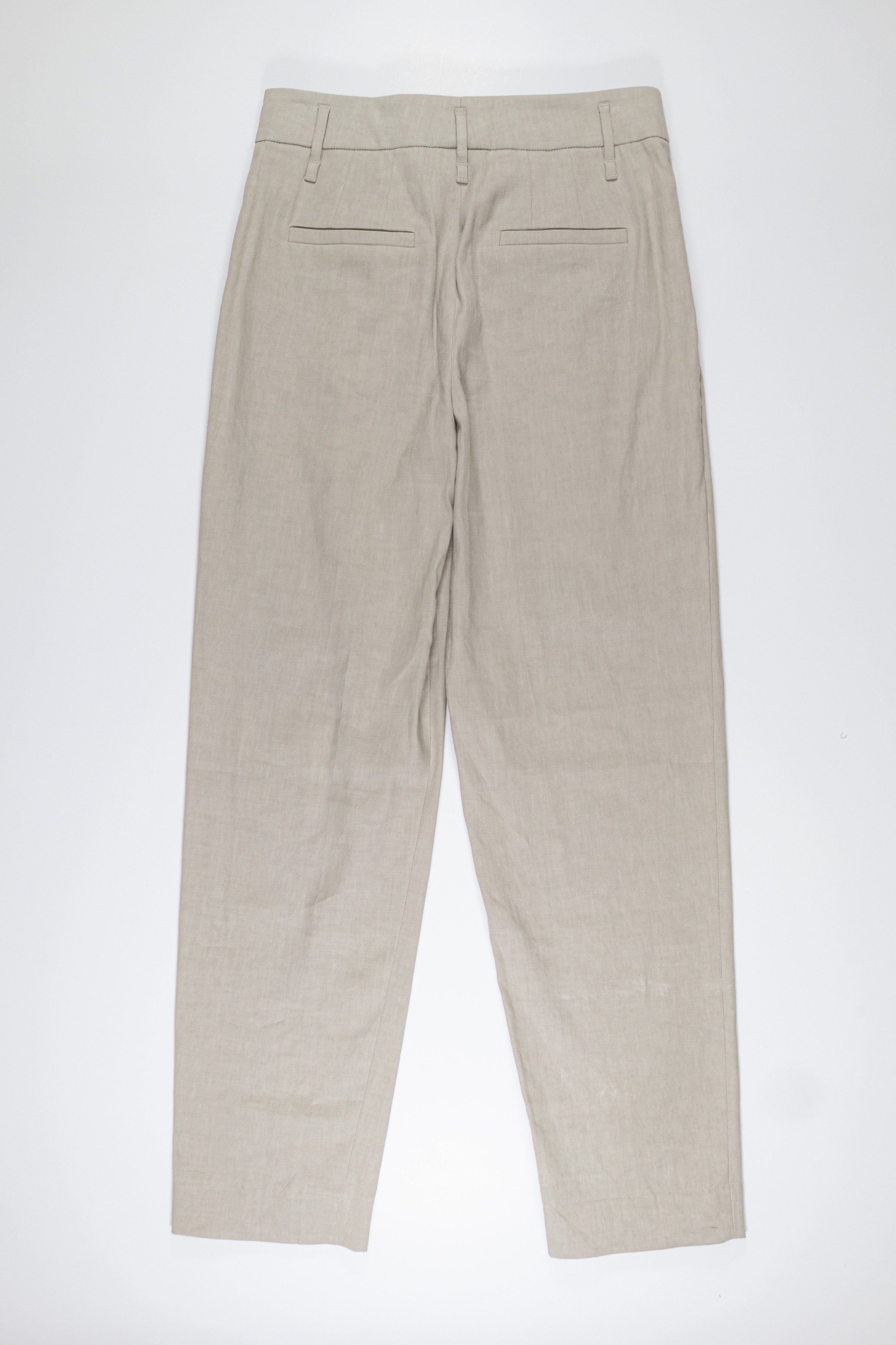 Brunello Cucinelli Linen Blend Pleated Relaxed Fit Trousers