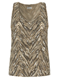 BRUNELLO CUCINELLI Brunello Cucinelli Women 'Dazzling Chevron Embroidery' Top