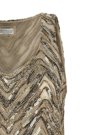 BRUNELLO CUCINELLI Brunello Cucinelli Women 'Dazzling Chevron Embroidery' Top