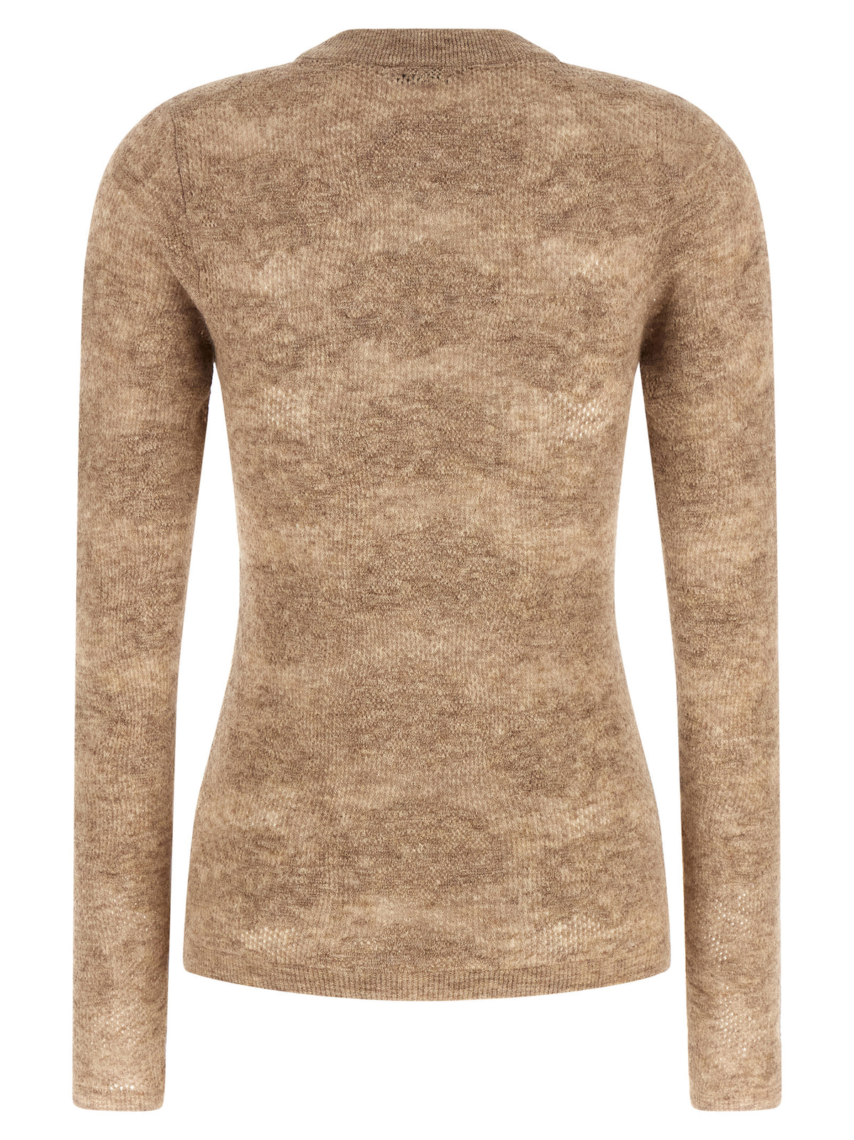 Brunello Cucinelli Women Beige 'Flower Lace' Sweater